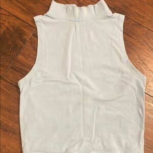 Wild Fable White Ribbed Sleeveless Tank Top